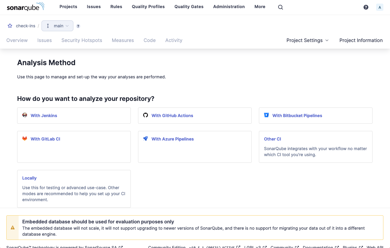 choose locally analysis method